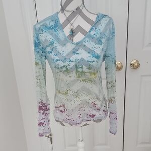 Mechant Blue and Purple Gradient Blouse